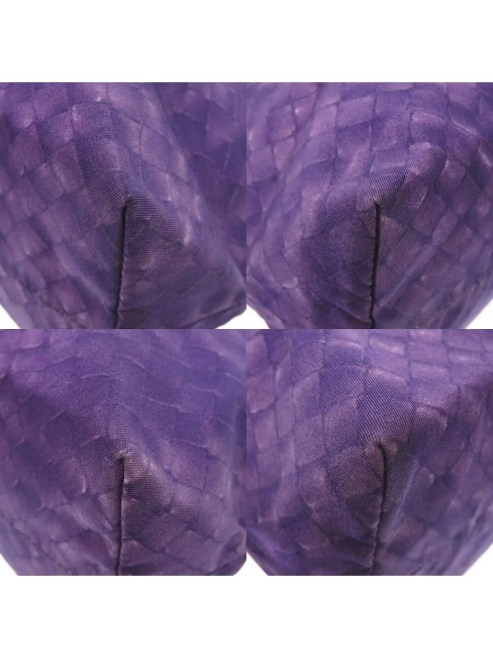 Bottega Veneta Intreccio Illusion Nylon Leather Purple Tote Bag